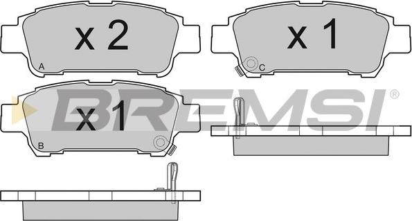 Bremsi BP3042 - Тормозные колодки, дисковые, комплект autospares.lv