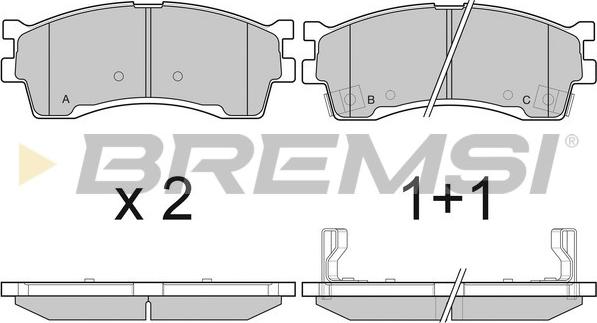 Bremsi BP3055 - Тормозные колодки, дисковые, комплект autospares.lv