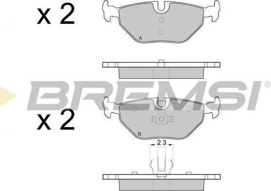 Bremsi BP3051 - Тормозные колодки, дисковые, комплект autospares.lv