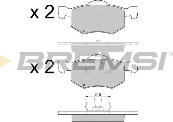 Bremsi BP3058 - Тормозные колодки, дисковые, комплект autospares.lv