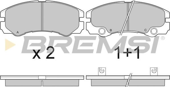 Bremsi BP3052 - Тормозные колодки, дисковые, комплект autospares.lv