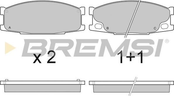 Bremsi BP3066 - Тормозные колодки, дисковые, комплект autospares.lv