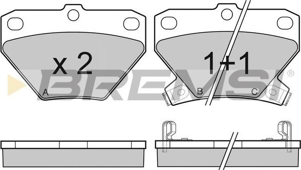 Bremsi BP3061 - Тормозные колодки, дисковые, комплект autospares.lv