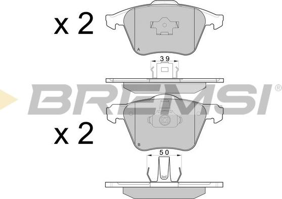 Bremsi BP3062 - Тормозные колодки, дисковые, комплект autospares.lv