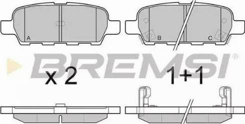 Bremsi BP3067 - Тормозные колодки, дисковые, комплект autospares.lv