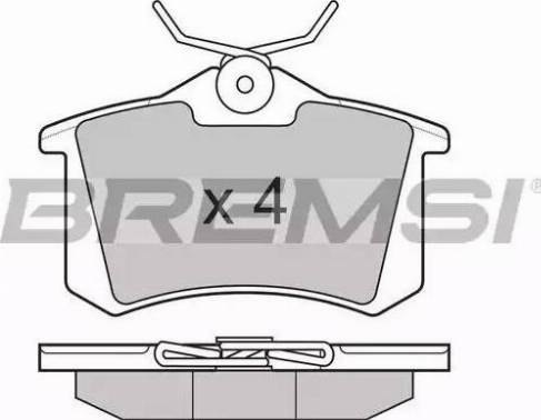 Bremsi BP3004 - Тормозные колодки, дисковые, комплект autospares.lv