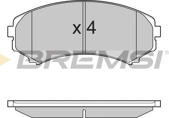 Bremsi BP3001 - Тормозные колодки, дисковые, комплект autospares.lv