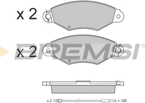 Bremsi BP3019 - Тормозные колодки, дисковые, комплект autospares.lv