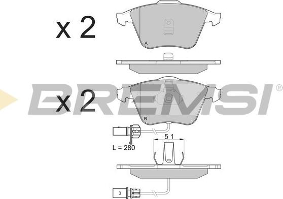 Bremsi BP3081 - Тормозные колодки, дисковые, комплект autospares.lv
