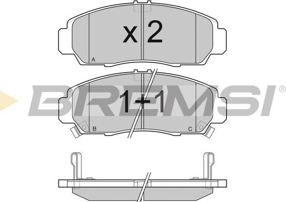 Bremsi BP3083 - Тормозные колодки, дисковые, комплект autospares.lv