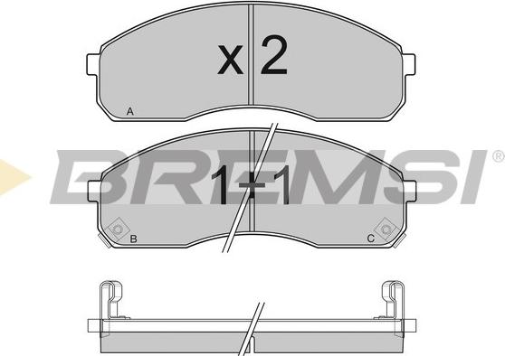 Bremsi BP3039 - Тормозные колодки, дисковые, комплект autospares.lv