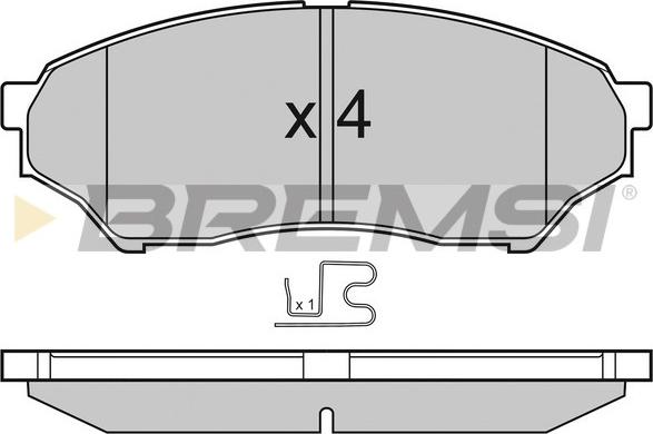 Bremsi BP3036 - Тормозные колодки, дисковые, комплект autospares.lv
