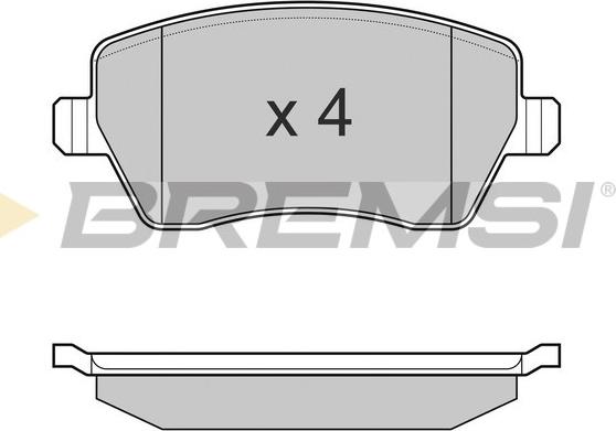 Bremsi BP3026 - Тормозные колодки, дисковые, комплект autospares.lv