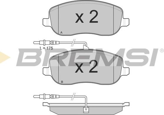 Bremsi BP3028 - Тормозные колодки, дисковые, комплект autospares.lv