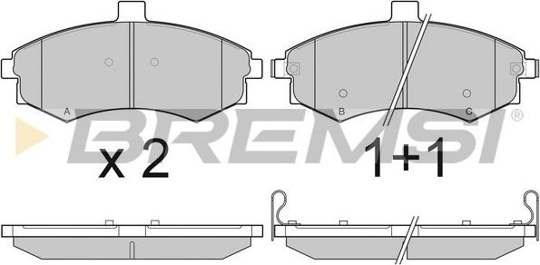 Bremsi BP3079 - Тормозные колодки, дисковые, комплект autospares.lv