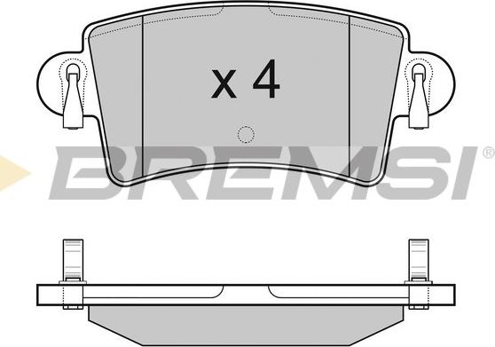 Bremsi BP3074 - Тормозные колодки, дисковые, комплект autospares.lv