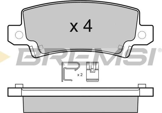 Bremsi BP3070 - Тормозные колодки, дисковые, комплект autospares.lv