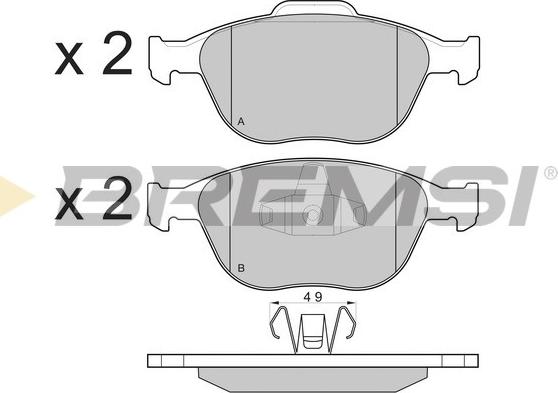 Bremsi BP3078 - Тормозные колодки, дисковые, комплект autospares.lv