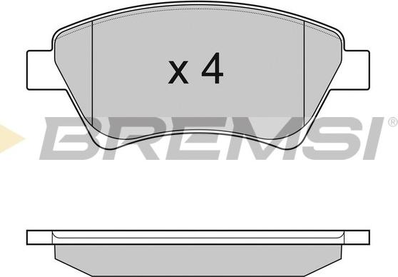 Bremsi BP3072 - Тормозные колодки, дисковые, комплект autospares.lv