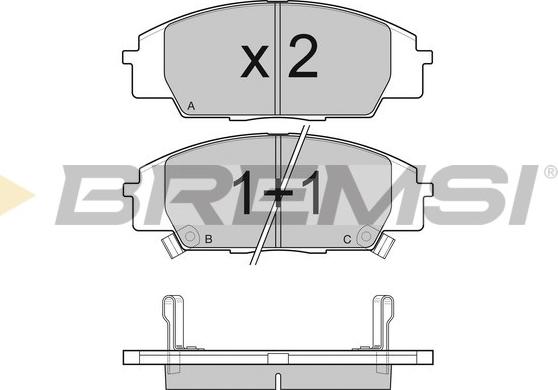 Bremsi BP3077 - Тормозные колодки, дисковые, комплект autospares.lv