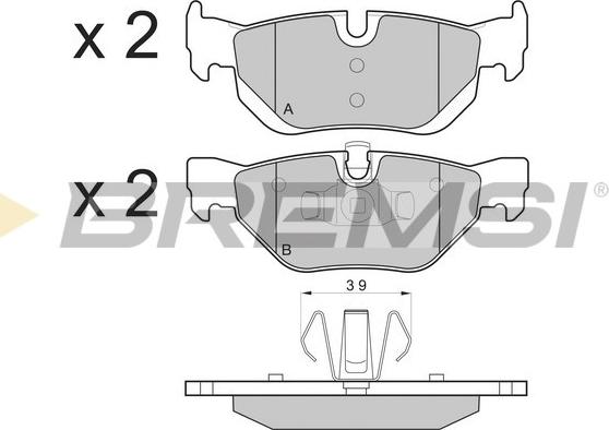 Bremsi BP3194 - Тормозные колодки, дисковые, комплект autospares.lv