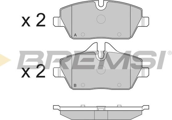 Bremsi BP3195 - Тормозные колодки, дисковые, комплект autospares.lv