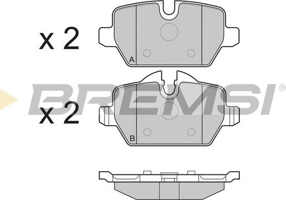 Bremsi BP3196 - Тормозные колодки, дисковые, комплект autospares.lv