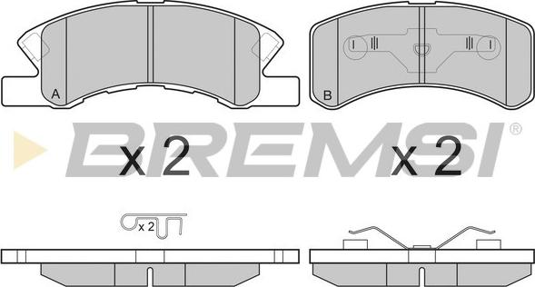 Bremsi BP3190 - Тормозные колодки, дисковые, комплект autospares.lv