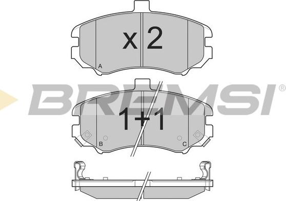 Bremsi BP3197 - Тормозные колодки, дисковые, комплект autospares.lv