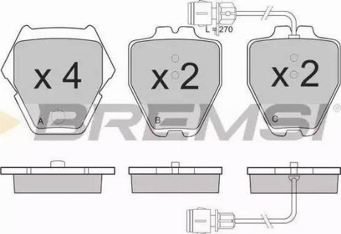 Bremsi BP3149 - Тормозные колодки, дисковые, комплект autospares.lv