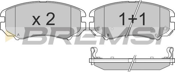 Bremsi BP3146 - Тормозные колодки, дисковые, комплект autospares.lv