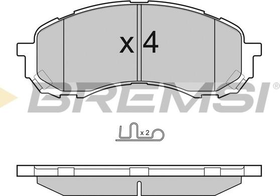 Bremsi BP3141 - Тормозные колодки, дисковые, комплект autospares.lv