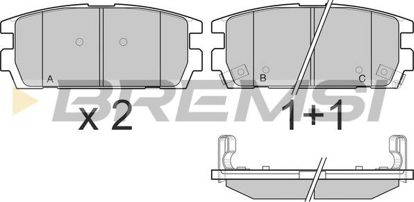 Bremsi BP3143 - Тормозные колодки, дисковые, комплект autospares.lv