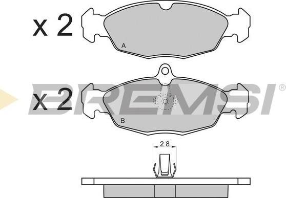 Bremsi BP3156 - Тормозные колодки, дисковые, комплект autospares.lv