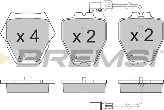 Bremsi BP3151 - Тормозные колодки, дисковые, комплект autospares.lv