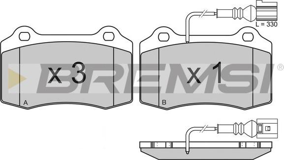 Bremsi BP3161 - Тормозные колодки, дисковые, комплект autospares.lv