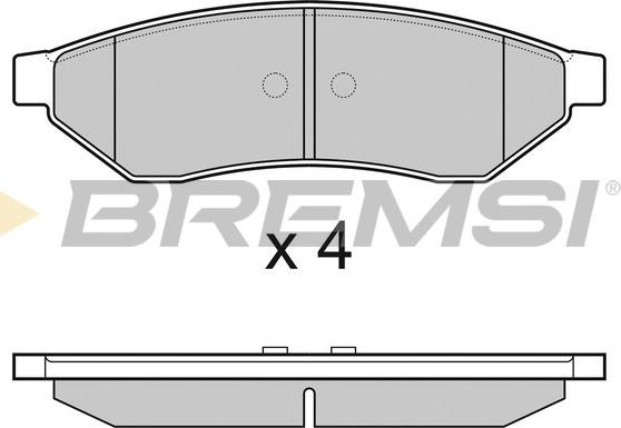 Bremsi BP3162 - Тормозные колодки, дисковые, комплект autospares.lv