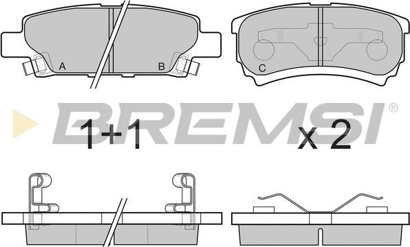 Bremsi BP3106 - Тормозные колодки, дисковые, комплект autospares.lv