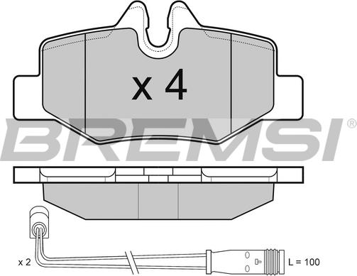 Bremsi BP3101 - Тормозные колодки, дисковые, комплект autospares.lv