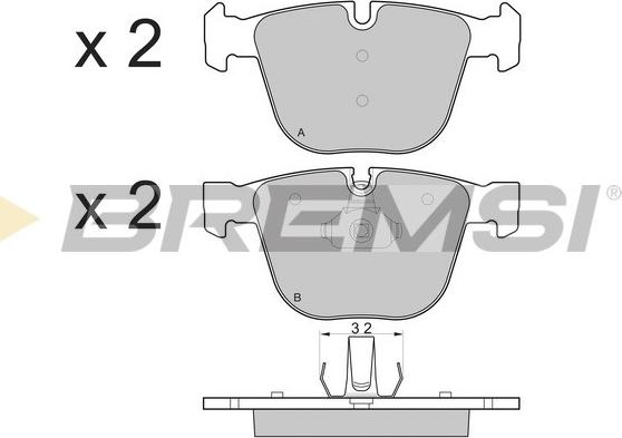 Bremsi BP3115 - Тормозные колодки, дисковые, комплект autospares.lv