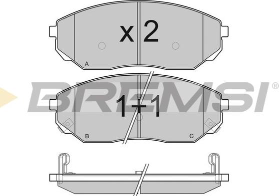 Bremsi BP3116 - Тормозные колодки, дисковые, комплект autospares.lv