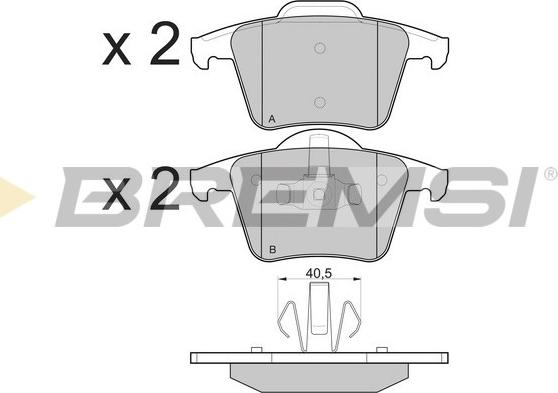 Bremsi BP3110 - Тормозные колодки, дисковые, комплект autospares.lv