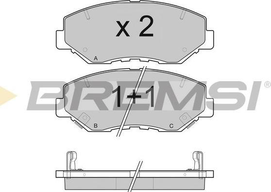 Bremsi BP3117 - Тормозные колодки, дисковые, комплект autospares.lv