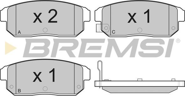 Bremsi BP3184 - Тормозные колодки, дисковые, комплект autospares.lv