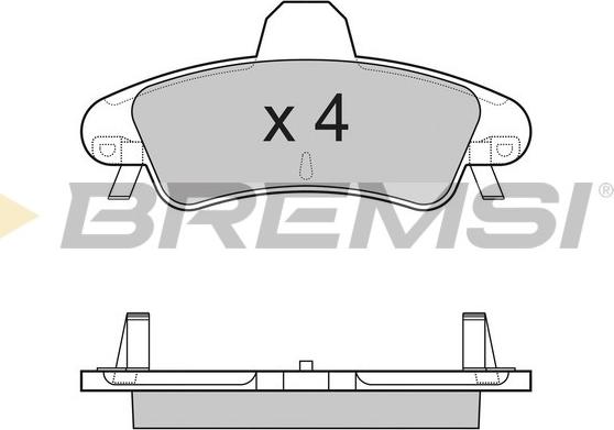 Bremsi BP3188 - Тормозные колодки, дисковые, комплект autospares.lv