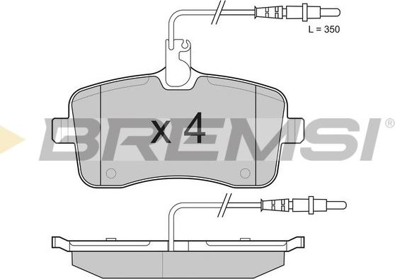 Bremsi BP3182 - Тормозные колодки, дисковые, комплект autospares.lv