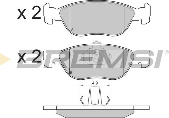 Bremsi BP3131 - Тормозные колодки, дисковые, комплект autospares.lv