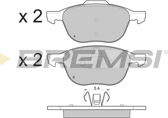 Bremsi BP3133 - Тормозные колодки, дисковые, комплект autospares.lv