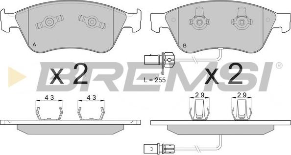 Bremsi BP3137 - Тормозные колодки, дисковые, комплект autospares.lv