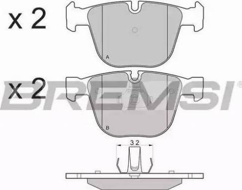 Bremsi BP3129 - Тормозные колодки, дисковые, комплект autospares.lv